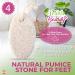 4pk Natural Pumice Stone for Feet | Callus Remover Scrubber Dead Skin | Foot & Hand Scrubber | Hard Skin Remover + SOL Sticker - Buy Online on GoSupps.com