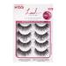 KISS Lash Couture LuXtensions Collection False Eyelashes Multipack, Flat Lash Technology, Super Slim Lash Band, Real Lash Extension Fibers, Reusable Strip Lashes, 'Volume Full Set', 4 Pairs