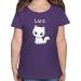 Gift with name personalized by Shirtracer - T-Shirt Girls - Cute Cat Cats Cat Motif Cat Cats 09 Purple Mottled 116