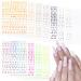 OIIKI 12 Sheets Letters Nail Stickers  3D Holographic Nail Letter Stickers  12 Fluorescence Color Self Adhesive Nail Decals for Women Girls Nail Art Decoration Supplies Accessories Style 1