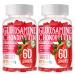 Glucosamine Chondroitin Gummies with MSM & Elderberry Extra Strength - Joint Support Antioxidant Immune Support Supplement for Adults Men & Women.120 Strawberry Gummies Strawberry 60 Count (Pack of 2)