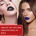 24 Hour Liquid Lipstick Set - 3 Pcs Matte Waterproof Lip Gloss in Dark Red Black Blue Purple & Pink - Long Lasting Non-Stick Cup Smudge Proof Makeup for Women - Buy Online on GoSupps.com