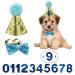Dog Birthday Hat Pet Birthday Hat Kit with Bow Tie Collar and Blue Number Reusable Dog Cats Birthday Cap for Pet Puppy Cat Birthday Party Decorations Pet Costumes Headwear Accessories (Blue)