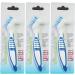 Denture Toothbrush Cleaning Brush Set - 6 Pieces Double Head Soft Bristle Brush for False Teeth - Blue and Orange - Buy Online on GoSupps.com