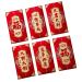 JAYIOLA 6pcs Chinese Lunar New Year Red Envelopes Rectangular Red Package Personalized Red Bag Dragon Year Hong Bao for Graduation Style G