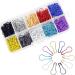 hesmartly 300 Pieces Safety Bulb Pins  Crochet Stitch Markers  Safety Metal Pins for Knitting Stitch Markers Sewing Making with Storage Box (10 Colors) 300 Pcs-10 Colors