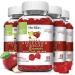 Herbion Naturals Organic Apple Cider Vinegar Gummies with The Mother Digestion and Detox Support Pectin Based Vegan Made in The USA - (Pack of 4 240 Gummies)
