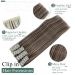 SEGO 12 PCS Clip-In Hair Extensions - Real Hair 180g 55cm Chocolate Brown & Bleaching Blonde - Affordable Full Head Coverage - Buy Online on GoSupps.com