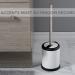 Bath Bliss Bowl Holder with Self Closing Lid - Space Saver, Deep Cleaning, Finger Print Proof Finish - Hygienic Toilet Brushes - White (1 Pack) - Buy Online on GoSupps.com