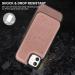 Bizzib for iPhone 12/12 Pro Case Leather Wallet with Card Holder Flip Cover Kickstand Card Slots Double Magnetic Clasp Shockproof Heavy Duty Protective Case for iPhone 12/12 Pro-Butterfly Rose Gold - Buy Online on GoSupps.com