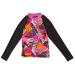 Speedo Girls Printed Long Sleeve Sun Protection Rash Top Rash Top 11-12 Years Black/Pink