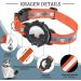 Reflective Airtag Cat Neck Band - Jiarui GPS Collar for Cats & Puppies 9-13 inch - Adjustable with Bell - Orange - Buy Online on GoSupps.com