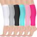 6 Pairs Calf Compression Sleeve Women Footless Compression Stockings Elastic Leg Compression Sleeve Calf Shin Supports for Running Nurse Pregnant Pregnancy  6 Colors (Small) One Size