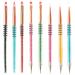 ODazzl Nail Art Brushes for Gel Nails 8PCS with Glitter Handle Nail Brushes for Nail Art in 8 Designs Alloy & Acrylic Material Brushes - Perfect for Painting Dotting and Drawing Many Textures