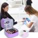 FCQQYWZ Nail Polish Case & Dryer Bag - Purple | Holds 30 Bottles (15ml) | 2 Layer Storage with Handles | Travel-friendly Nail Lamp Organizer - Buy Online on GoSupps.com