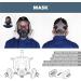 Full Face Respirator Gas Mask Rhino RH-7011 for Organic Vapor Chemical Dust Painting (+ Acid Gas) Including Replacement Filters and Protection Gloves - Buy Online on GoSupps.com