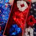 24 Pcs Red White Blue Patriotic Hair Scrunchies | Slip Hair Ties for Independence Day | Women's Hair Accessories - Buy Online on GoSupps.com