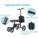 Aojin Steerable Knee Walker Deluxe Medical Scooter - 2022 Upgraded Model with Dual Rear Brake and Shock Absorption | Compact Crutches for Foot Injuries (Black) - Buy Online on GoSupps.com