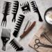 Professional 7pcs Wide Tooth Comb Set for Men - Ideal for Wet Hair Styling and Shaping | Barber Tools & Accessories - Buy Online on GoSupps.com