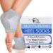 Moisturizing Socks for Cracked Heel Treatment: Heel Socks for Cracked Heel Repair Silicone Toeless Socks Spa Gel Socks for Dry Cracked Feet Women Lotion Moisture Pedicure Socks 1 Piece Set