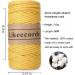 4mm Single Strand Yellow Macrame Cord - 80m Colored Cotton Rope for Wall Hangings, Plant Hangers & Crafts - Buy Online on GoSupps.com