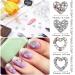 36 Pieces 3D Heart Nail Charms for Women - Modern Style Love Crystal Nail Rhinestone Decals - Valentine's Day Diamond Alloy Nail Gems - Buy Online on GoSupps.com