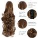 Yamel 16 Long Curly Light Brown Ponytail Extension | Claw Jaw Clip Synthetic Hairpiece | Hair Extensions 16 inch - Buy Online on GoSupps.com