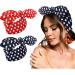 2 Pack Polka Dot Headbands Red Blue Christmas Bandana Hair Accessories for Women Men Christmas