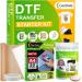 CenDale DTF Transfer Film and Powder Kit - 30 Sheets A4 DTF Film for Sublimation  14oz White Medium DTF Powder  Direct-to-Film Transfer for Any Fabric  DTF Starter Kit for DTF & Sublimation Printer