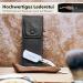 St rtebekker Razor with Wooden Handle & Leather Case | 10 Sharp Blades | Alum Pencil & Shaving Guide | Perfect Gift Set for Wet Shaving - Black - Buy Online on GoSupps.com