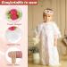 Baby Girl Headband 3Pcs Floral Nylon Lace Hairbands - Pink, White, Orange - Buy Online on GoSupps.com