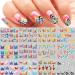 36 French Tip Nail Stickers | Self-Adhesive 3D Nail Art Supplies for Women | Abstract Design Nail Decals and Stamp - Buy Online on GoSupps.com