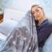 Cooling Blanket with Double Sided Cold Effect Queen Size Lightweight Breathable Summer Oversize Coastal Theme Blankets for Bed Transfer Heat to Keep Body Cool for Hot Sleepers Night Sweats 90 x90 Space Grey Queen