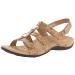 Vionic Women's Women's Rest Amber Backstrap Sandal - Ladies Adjustable Walking Sandals with Concealed Orthotic Arch Support 8 Gold Cork