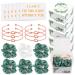 24pcs Greenery Eucalyptus Bridesmaids Proposal Gift Set 6 Green Bridesmaid Proposal Boxes 6 Love Knot Bracelet with 6 I Can't Tie The Knot Card and 6 Satin Bridesmaid Scrunchies Hair Ties
