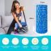 Premium 3D Textured Foam Roller - 33cm x 14cm for Muscle Relief | Medium Hardness Self-Massage Fascia Roll for Back & Legs - Blue-Green - Buy Online on GoSupps.com