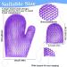 4 Pcs Honeycomb Exfoliating Scrubber Set - Bath Mitt, Facial Sponges, Body Scrubber, Face Exfoliator - Blue & Purple - Buy Online on GoSupps.com