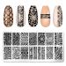 Nature Theme Nail Stamping Plates Set - 6pcs Leaf, Flower, Snake Images | Christmas Nail Art Kit - Nature-02 | 4.72 x 2.36 Inches - Buy Online on GoSupps.com