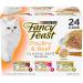 Purina Fancy Feast Grain Free Pate Wet Cat Food Variety Pack Poultry & Beef Collection - (24) 3 oz. Cans
