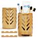 Belle vous 2 pack bamboo toothbrush holder with drainage - environmentally friendly toothbrush cup bamboo with cork floor - travel grips toothbrush holder bathroom - razor toothpaste & toothbrushes Storage