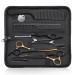 JASON Hairdressing Scissors Set Professional - Hair Scissors Set (Hair Cutting Scissors&Thinning Scissors) 6.5" Hair Scissors Hairdressing Scissors for Hairdresser/Beginner Hairdresser Set Black Gold