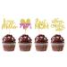 Blumomon 36 Pack Glitzer Happy Mother Day Cupcake Topper Mom Cupcake Picks Kuche Department Party accessories for Mother's Day Party Cupcake Decorations Gold