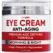 Natural Eye Cream for Dark Circles and Puffiness - Effective Help for Eye Bags Wrinkles Fine Lines - Moisturizing Day and Night Under Eye Cream - Retinol Eye Cream with Caffeine - For All Skin Types 1.7 Fl Oz (Pack of ...