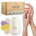 DoGood Foaming Hand Soap Starter Kit Refillable 350 mL Ceramic Dispenser & 4 Scented Tablets Eco-Friendly Zero-Waste Foam Soap (Lavender Lemon Eucalyptus Sandalwood)