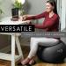 Live Infinitely 95cm Exercise Ball - Extra Thick Professional Grade Anti-Burst Stability Ball - Supports 2200lbs - Includes Hand Pump & Workout Guide - Black - Buy Online on GoSupps.com