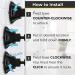 HoneyBull Fogless Shower Mirror with Razor Holder - Swivel Small Mirror for Shaving | Bathroom Accessories - Holds Razors (Black) - Buy Online on GoSupps.com