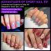 Gelike XS Square Short False Nail Tips Set - 240PCS Full Cover Soft Gel Nails, 12 Sizes for Nail Art - Gluing PMMA Pre-Buffed Artificial Nails - Buy Online on GoSupps.com