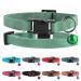 Murom Breakaway Cat Collar Leather Soft Adjustable Pet Kitten Collars with Bell Pink Brown Blue Green Red
