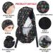 ABAMERICA Women's Surgical Scrub Cap with Ponytail Holder Personalized Nurse Hat for Long Hair | D02 Heart Beating Design - Buy Online on GoSupps.com