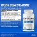 Benfotiamine Vitamin B1-120 Capsules 100mg of High Absorption Vitamin B1 Supports Normal Growth & Energy Production Third Party Tested Gluten Free Vegan Made In Canada by Vibrant Naturals - Buy Online on GoSupps.com